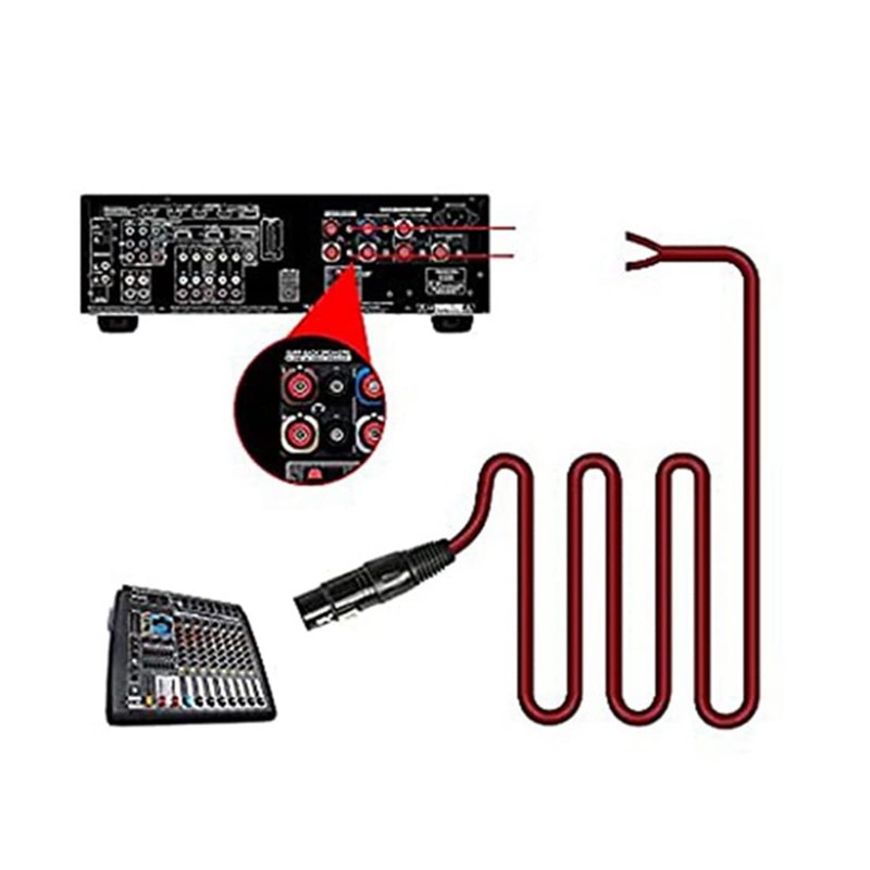 Gokoti XLR Speaker Wire, Speaker Bare Cable to XLR Plug,