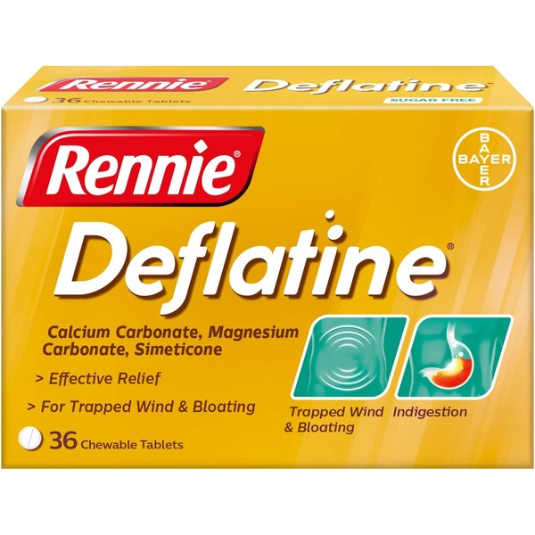 Rennie Deflatine, Trapped Wind and Bloating Tablets, Fast and Effective
