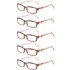 Kerecsen Reading Glasses 5 Pairs Fashion Ladies Readers Spring Hinge