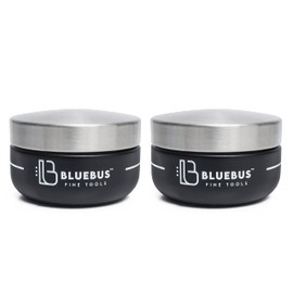 Blue Bus BUNKER Stash Jar Smell Proof Container (265ml) Stainless-Steel Sealed Airtight Jar for Herbs, Spices, Coffee, Teas, (2 pack,Black)