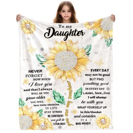 Yasrlvun Daughter Gifts from Mum Dad 50x60 Inch to My Daughters Throw Blanket Christmas Graduations Birthday Present