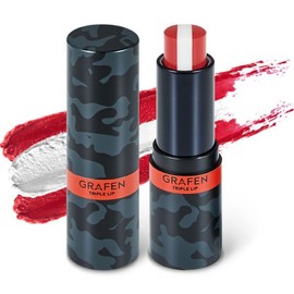 Graphene triple color men's lip balm 4.3g, mixed color, 1 mixed color × 1 / 그라펜 트리플 컬러 남성 립밤 4.3g, 혼합색상, 1개 혼합색상 × 1개
