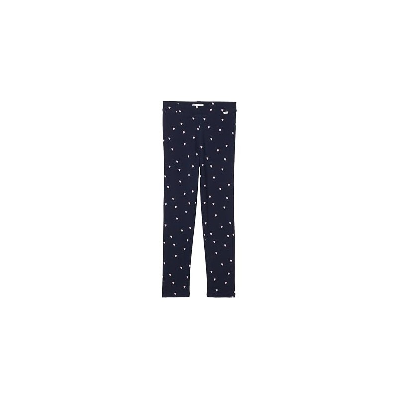 TOM TAILOR Girls' Leggings, 35132 - Dark Blue Pink Heart