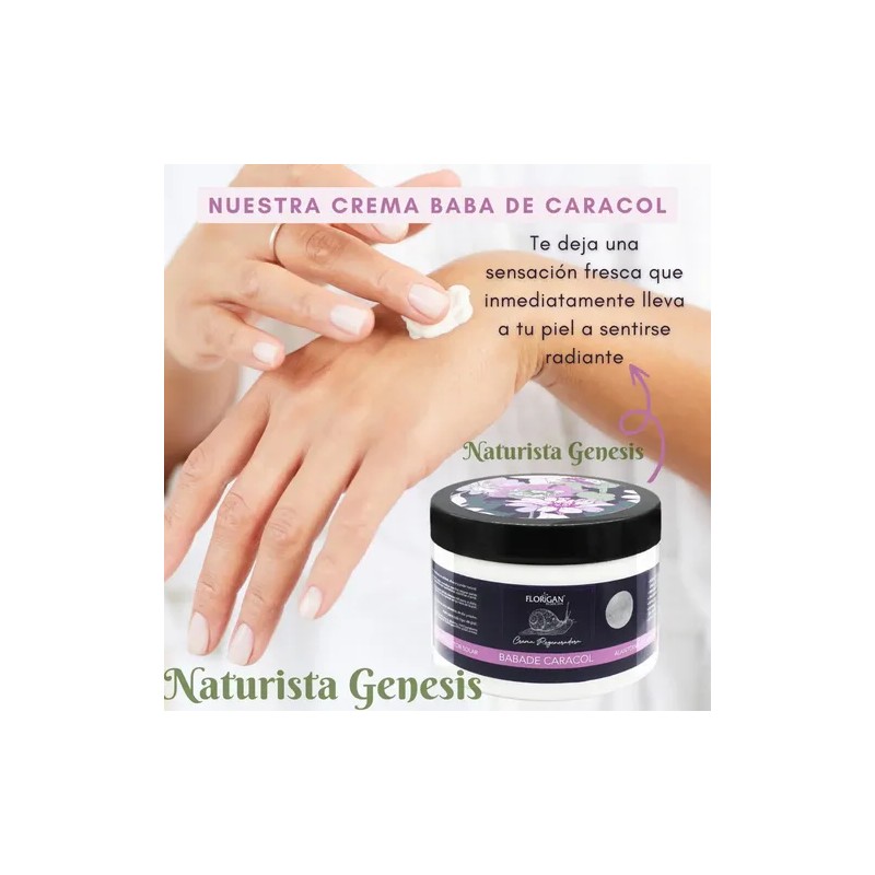 Crema Baba De Caracol Florigan 350g+ Tónico Facial Anti Acné