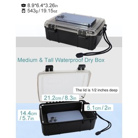 Avlcoaky Waterproof Box Dry Box Waterproof Containers Watertight Storage Box Dry Box Waterproof for Boat Kayak Dry Storage Box