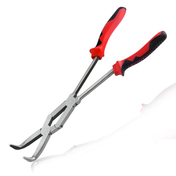 LEONTOOL Long Reach 90 Degree Bent Nose Pliers 13-Inch Dual