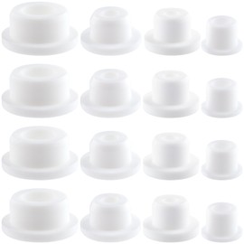 JYvivid 16 Pcs White Bathtub Jet Covers, Silicone Tube and Hole Plug, Waterproof Cover Hole Plugs, Pipe Tube Inserts for Bathtub Hole (4 Sizes)