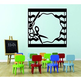 Decal Wall Sticker : Art Classroom Tools Frame Paint Brush School Size: 16 Inches X 16 Inches - 22 Colors Available