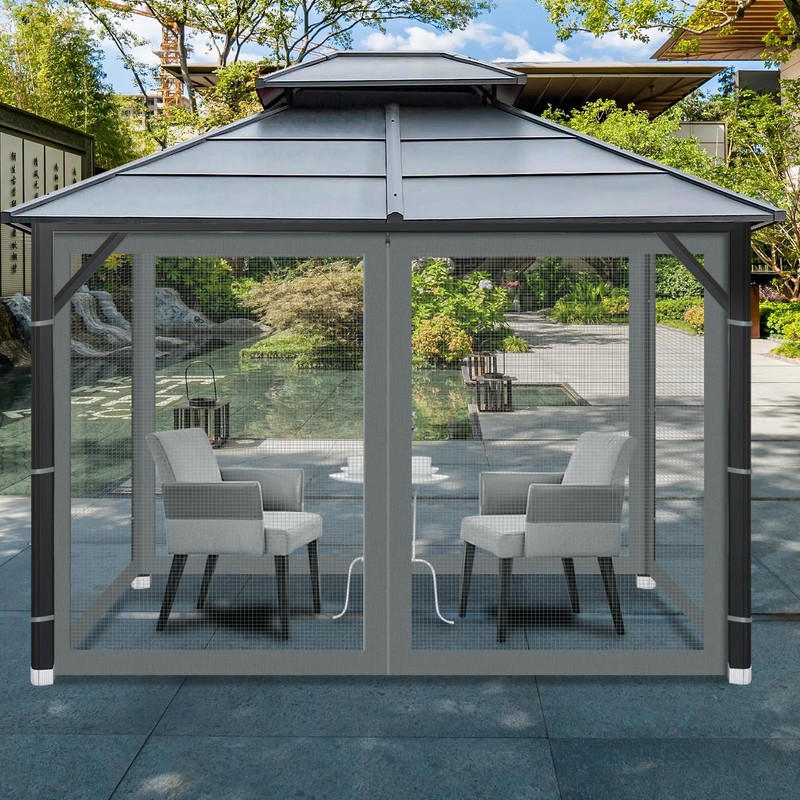 Gazebo Universal Replacement Mosquito Netting, 10' x 10' Outdoor Mesh
