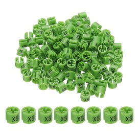 PATIKIL 300 Pcs Clothes Hanger Markers XS Fit Rod Garment Size Tag Hanger Clips Round Color Coding Label for Clothing, Light Green