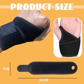 XUZOPIM Handgelenk Bandagen 1 Paar, Bandage Handgelenk Bandage, Handgelenkstütze Sport, Sehnenscheidenentzündung, Schmerzlinderung, Arthritis, Einstellbare Kompression Bandage Handgelenk(Schwarz)