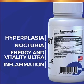 HALLPROST ULTRA - 60 Capsules - Prostate Complex - Urinary Incontinence - Saw palmetto - Hallusa Natural Supplement Healthcare