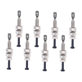 ZIMISI Car Door Pin Switches, Momentary ON Off 12VDC 20A Door Jamb Switch, Car Trunk Engine Alarm Security, Adjustable Valve Switch, Automotive Bonnet Alarm Light Hood Screw (8PCS)