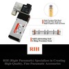 RIH Pneumatics Solenoid Valve 4V310-10 12V/24V/110V Series Single Coil Pilot-Operated