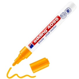 edding 4095 Chalk Marker – Neon Orange – 1 Chalk Pen – Bullet Tip 2-3 mm – Chalk Pen for Blackboard, Wipeable – for Writing on Windows, Glass, Mirrors – Blackboard Pen with Opaque Colours
