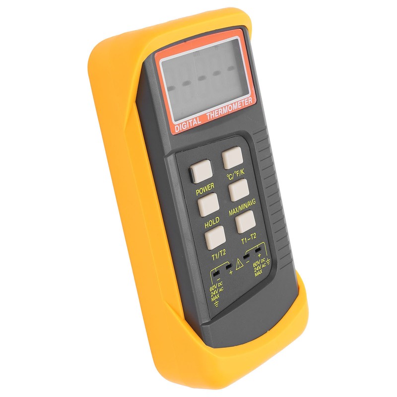 DT6802 Digital Temperature Meter DualChannel Thermometer for Home Indoor Outdoor