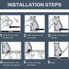 EQLEF® Cartoon Funny Cat Moving Tail Stickers Reflective Car Window