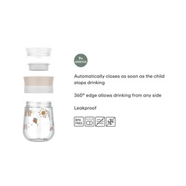 Mepal 360° Trainer Cup Mio Little Dutch, Leakproof, 360° Rim for Drinking from Any Side, Seals Automatically When Your Child Stops Drinking, 300 ml, Little Farm
