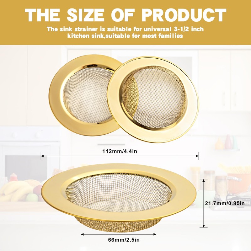 RQYEKDO Kitchen Sink Strainer Stainless Steel with Coarse Mesh |
