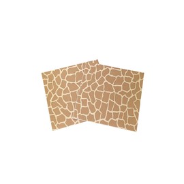 AYAROS 40Pcs Safari Giraffe Animal Print Napkins Disposable Jungle Animals Giraffe Dinner Paper Napkins Texture Tableware Birthday Baby Shower Party Supplies 6.5 Inch, Brown, SKA-2403208