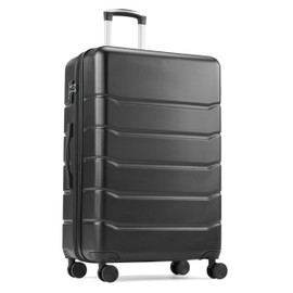 Simple Deluxe 28 Inch Hardside Carry On Luggage, Suitcase with Double Spinner Wheels & TSA Lock, Hard Shell, Expandable Rolling Lightweight, Black