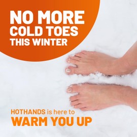 HOTHANDS Foot Warmers Value Pack - Pack of 2 (5 pairs each) - 8 hours of heat - Air activated - Ready to use