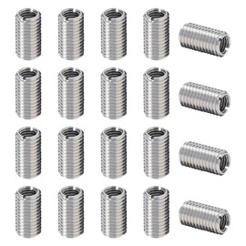 NIYATA Pack of 20 Thread Insert M6 to M4 15 mm, Stainless Steel Thread Insert Screws, Metric Threaded Sleeve M4X6M for Repair, Internal Thread, for Automotive, Steam Turbines, Mechanical Devices