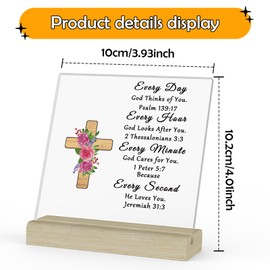 Christian Inspirational Gifts Bible Verse Gifts Acrylic Plaque with Stand Gifts for Christian Prayers Religious Gifts Scripture Gifts for Best Friend Mom Coworker Boss Christmas Birthday Gift