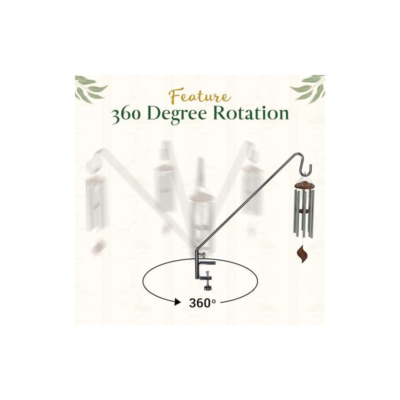 Railing Hook Upgraded Bird Feeder Hanger for Railing, 28inch Deck