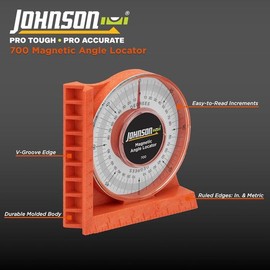 Johnson 존슨 레벨 & 툴 700 마그네틱 앵글 로케이터, 주황색, 로케이터 1개 [Pack of 1 / Angle Locator] Johnson Level & Tool 700 Magnetic Angle Locator, Orange, 1 Locator [Pack of 1 / Angle Locator]