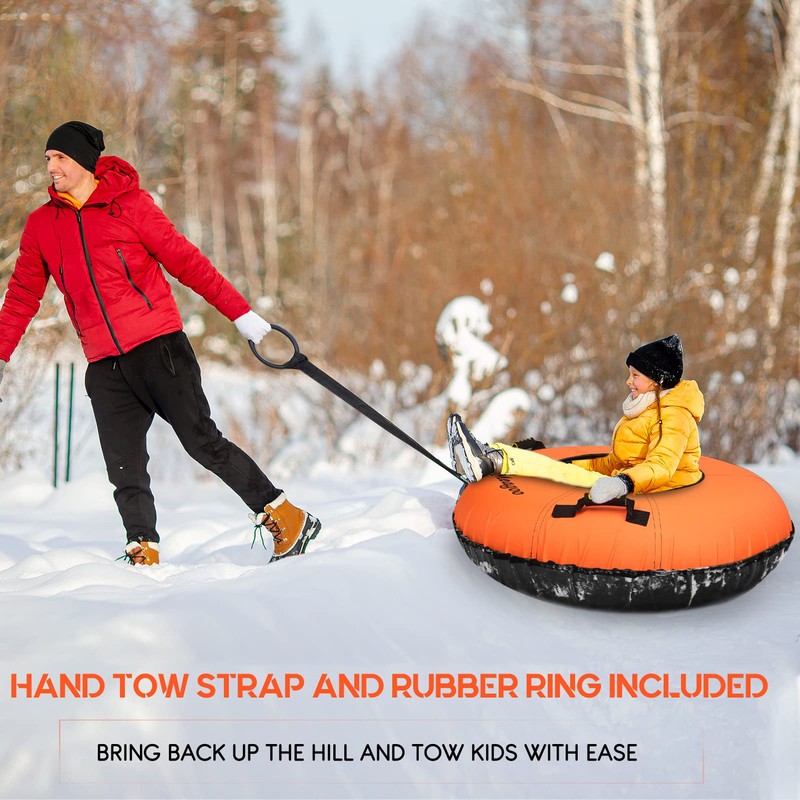 Meagoo Heavy Duty Snow Tube, Inflatable Durable 40" Snow Sled