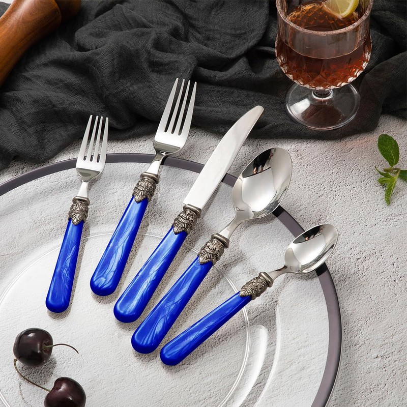 CATHYLIN 20 pieces 18/10 Stainless Steel Silverware Sets With Deep