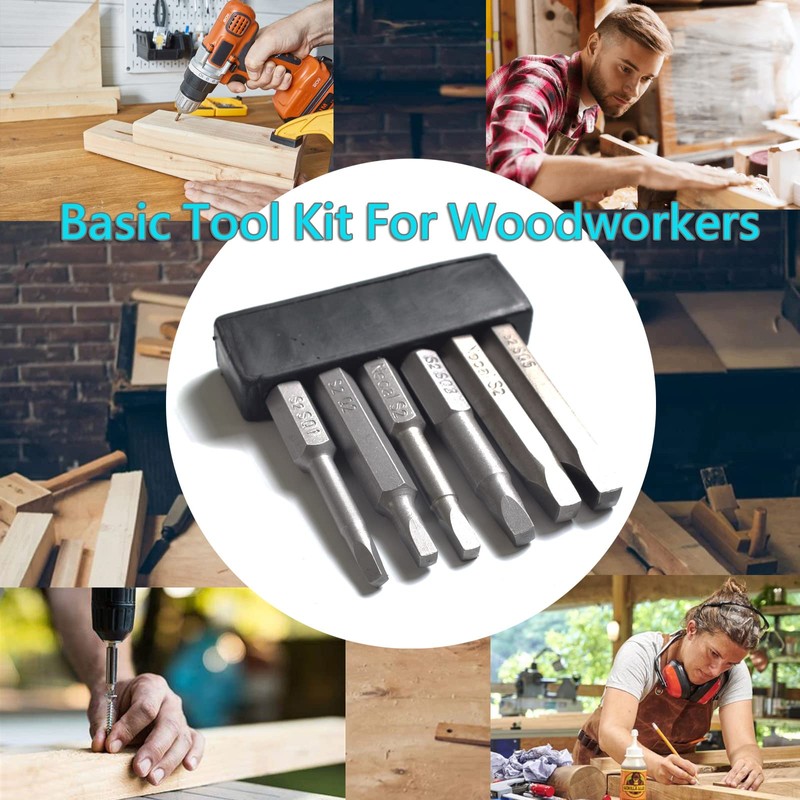Square Head Screwdriver Bits 6 Sizes SQ1, SQ2, SQ2.7, SQ3,