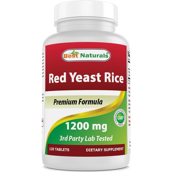 Best Naturals Red Yeast Rice Cholesterol Support 1200 mg (Non-GMO)
