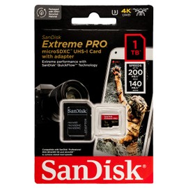 SanDisk Extreme Pro 1TB Micro SD Memory Card Works with Hero 12 Black GoPro Action Camera (SDSQXCD-1T00-GN6MA) Bundle with 1 Everything But Stromboli MicroSDXC & SD Card Reader