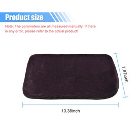 LHDOS Fluffy Car Center Console Cover - Soft Furry Armrest Box Mat Protector Car Armrest Cover Cushion - Universal Armrests Seat Box Cover Pad Middle Console Covers for Most Vehicles (Dark Purple)