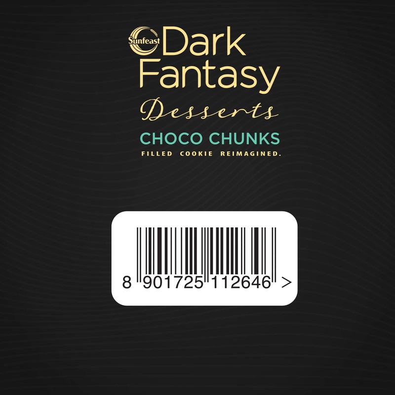 Sunfeast Dark Fantasy Desserts Choco Chunks,UNIQUE 75g | Filled Cookie