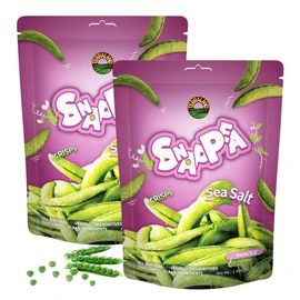 Terraland Snap Pea Crispy Crisps-Sea Salt, Crispy & Crunch, Vegan, Idea for Snacking or Pairing with Salad and Cereal 1.5oz Bag - Pack of 2