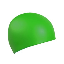 Badekappe aus farbigem Silikon ohne Logo von hoher Qualität zum Schwimmen im Pool – geeignet für Training im Pool – sehr beständig gegen Chlor – Modell ohne Logo (grün)