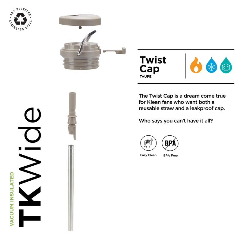 Klean Kanteen TK Wide Twist Cap Taupe