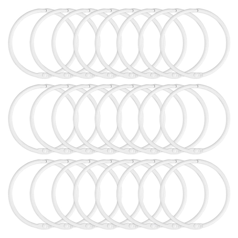 24 Pack Shower Curtain Rings, Rustproof Decorative Shower Curtain Hooks
