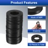 sourcing map 8 Pcs Solid Nitrile Rubber Flat Washer DN65