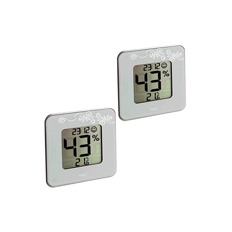 TFA Set Thermo-Hygrometer 30.5021 Style 2 x hellgrau