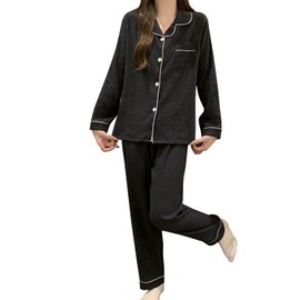 [ciciibear] Women's Pajamas, Spring, Open Front Pajamas, Hospitalization, Room Wear, Cute, Loungewear, Long Sleeve, Top and Bottom Set, Soft, Breathable, Loose Fit, M - XXL Spring and Autumn, C#7
