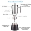 Easyworkz Diego Stovetop Espresso Maker Stainless Steel Italian Coffee Machine