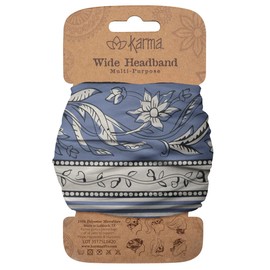 Karma Gifts Diadema ancha, floral de Periwinkle