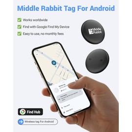 GPS Tracker Tag for Kids Hidden (Android Only), Tracking Device for Child, Elderly, Compatible with Google Find Hub App, No Monthly Fee