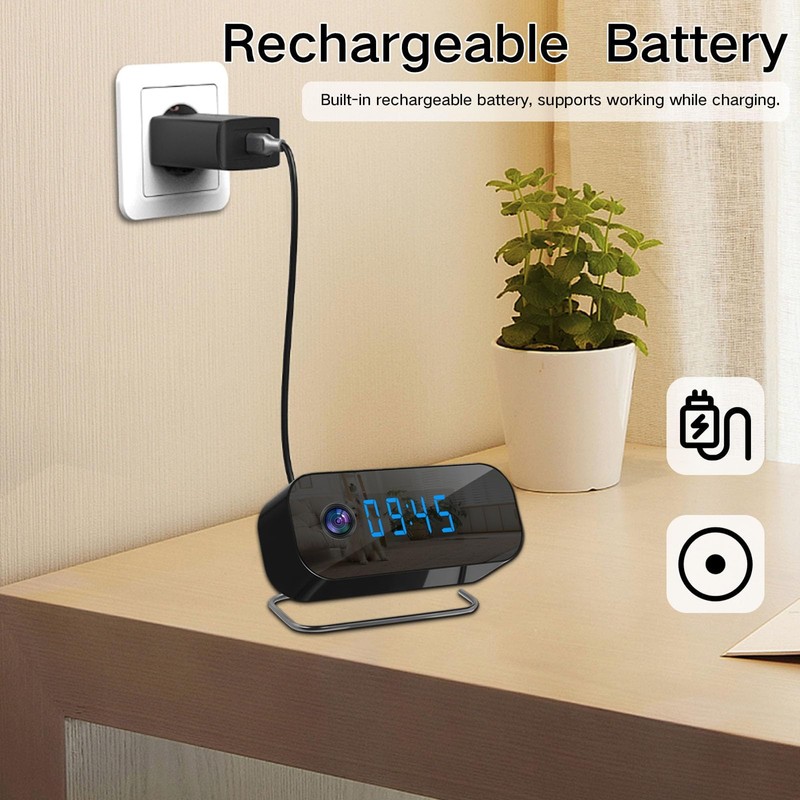 FUXGZ Wireless Smart Clock Mini Camera HD 1080P WiFi Video
