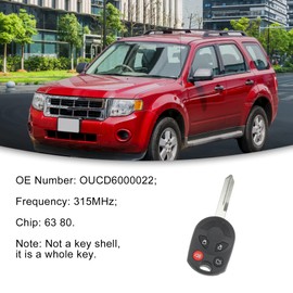 ACROPIX Keyless Entry Remote Key Fob Fit for Ford Escape - Pack of 1 Black