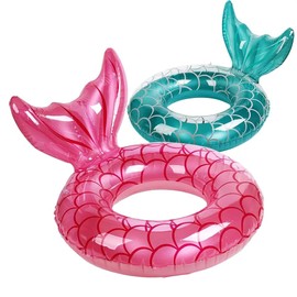 Pool Inflatable Rubber Ring Swim Rings Inflatable Pool Floats for Adults Kids Pool Ring Water Sports Toys Girls Boys Summer Swimming Pool Beach Party Tube Toy